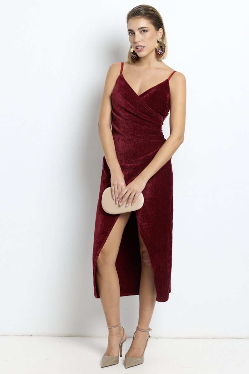 Vestido Cruzado Terciopelo - Imagen 4