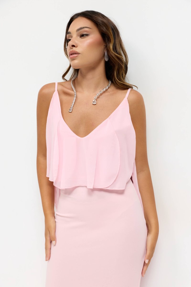 Vestido Capa Gasa Tirantes