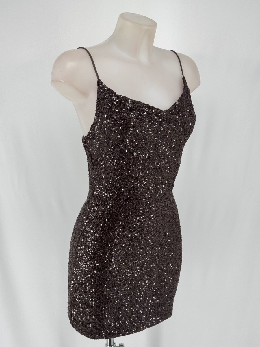 Vestido Lentejuelas Tirantes Corto - Imagen 7