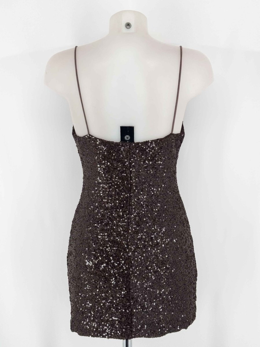 Vestido Lentejuelas Tirantes Corto - Imagen 6
