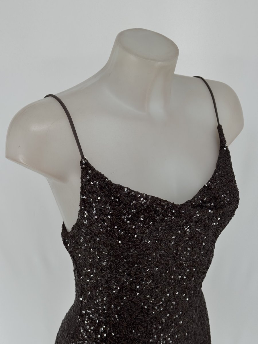 Vestido Lentejuelas Tirantes Corto - Imagen 5