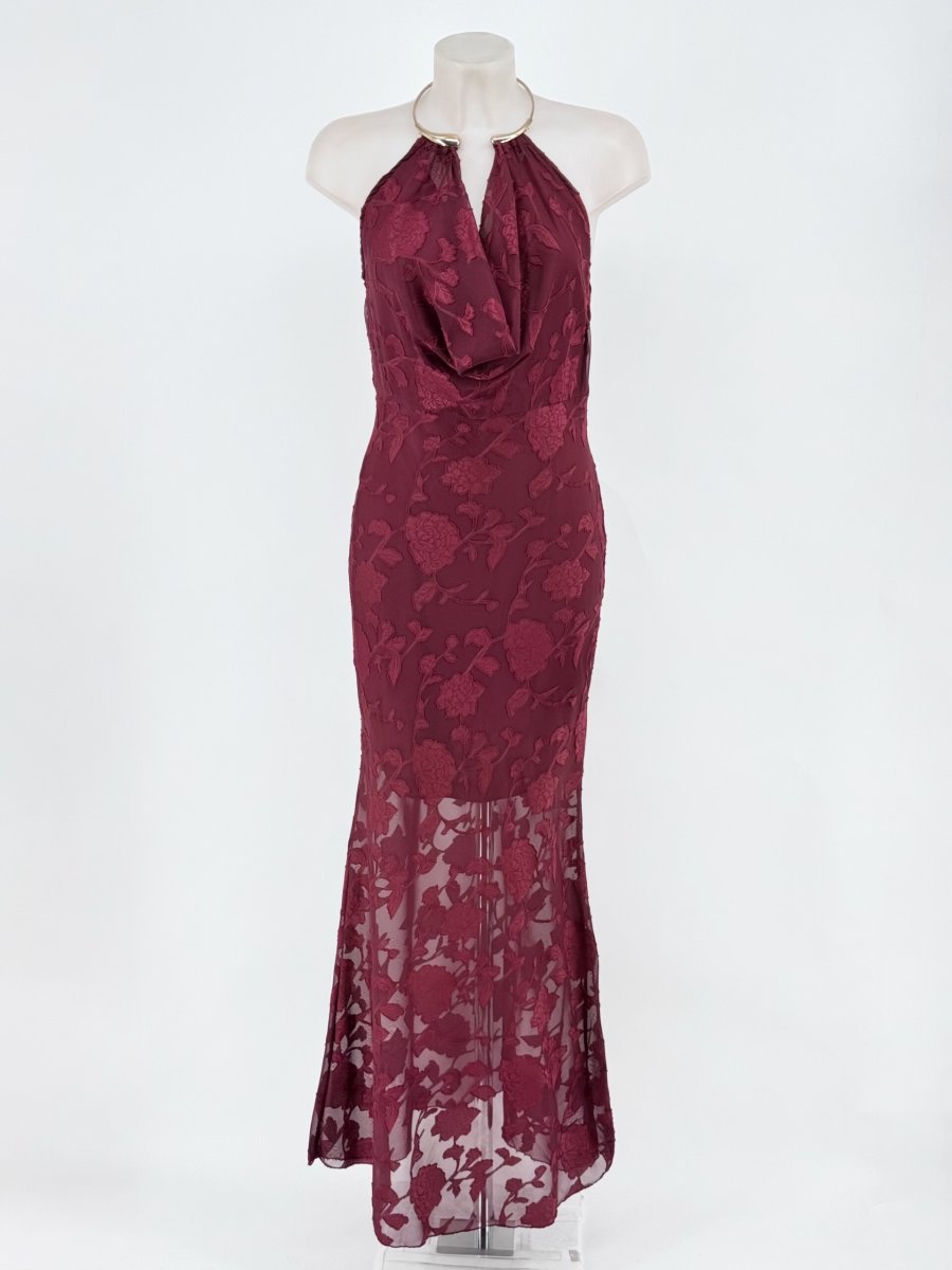Vestido Textura Escote Cascada - Imagen 2
