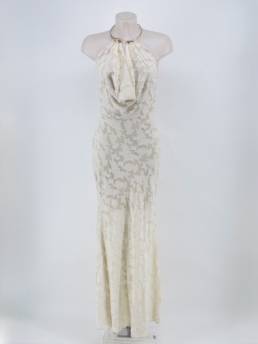 Vestido Textura Escote Cascada - Imagen 5