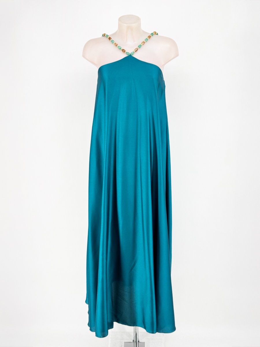 Vestido Seda Halter Bolitas - Imagen 7