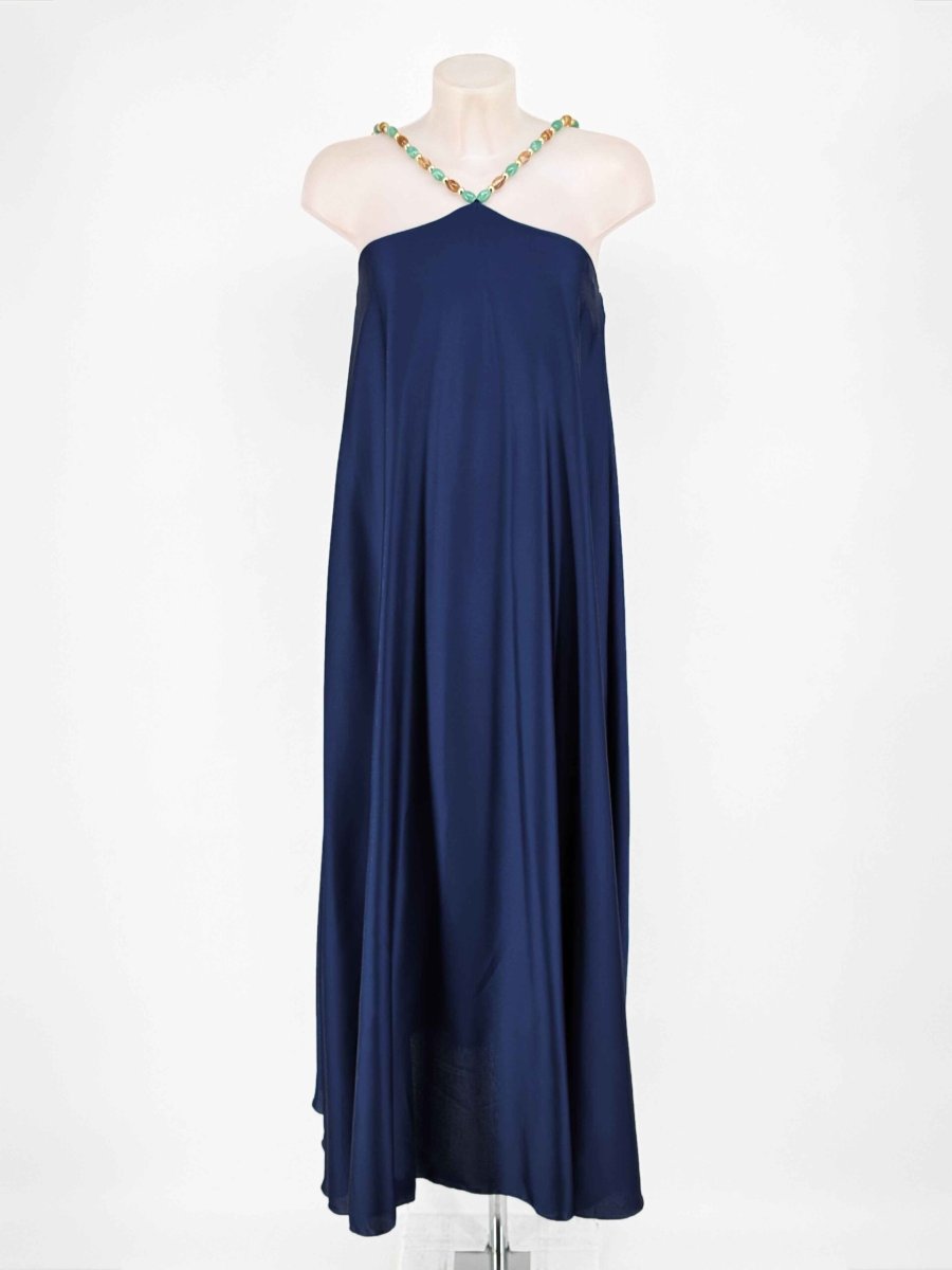 Vestido Seda Halter Bolitas - Imagen 6