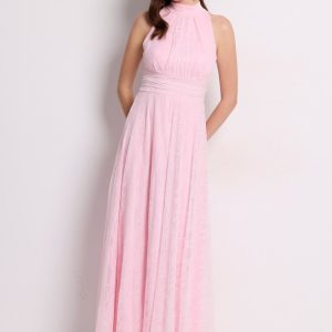 Vestido Tul Basic Halter Encaje
