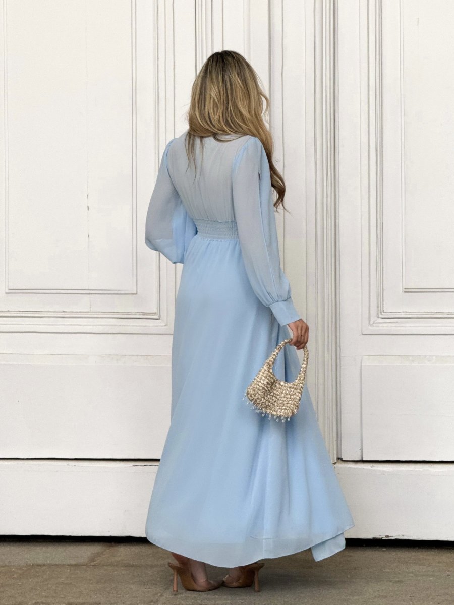 Vestido Bella Mangas Abertura - Imagen 7