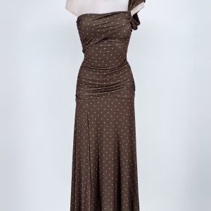Vestido Hombro Doble Tirante Lunares