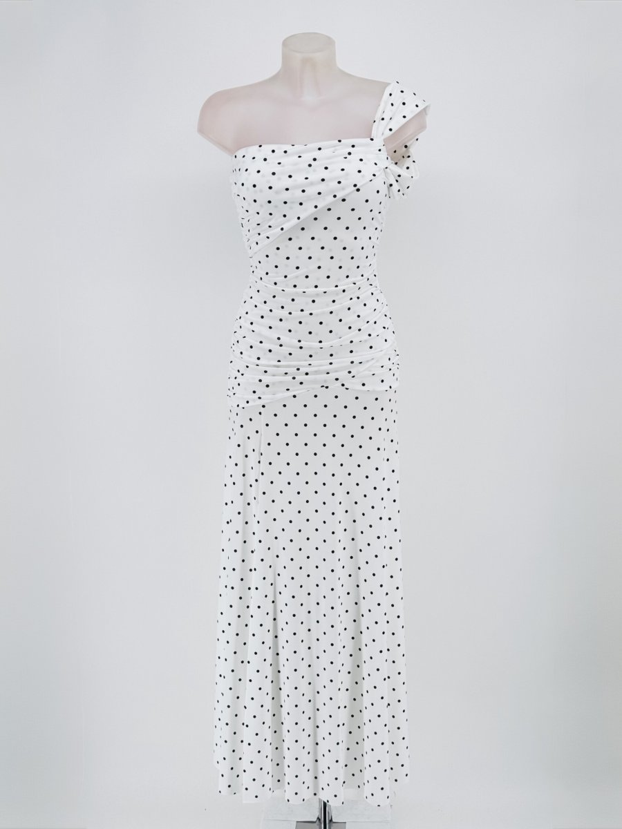Vestido Hombro Doble Tirante Lunares - Imagen 4