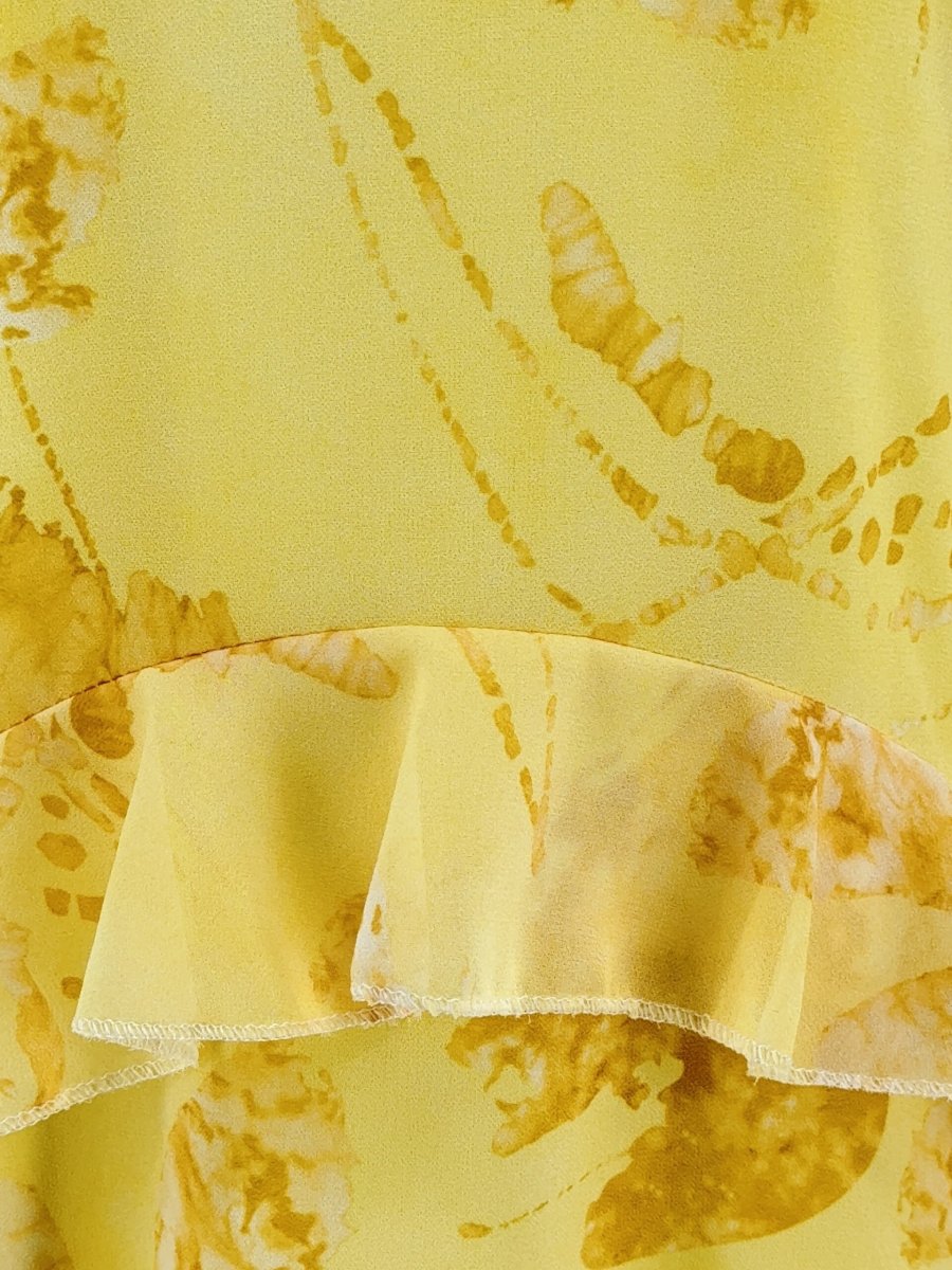 Vestido Gasa Estampado Halter Volantes - Imagen 3