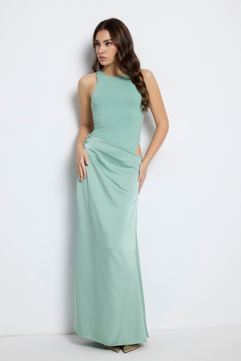Vestido Body Falda Seda