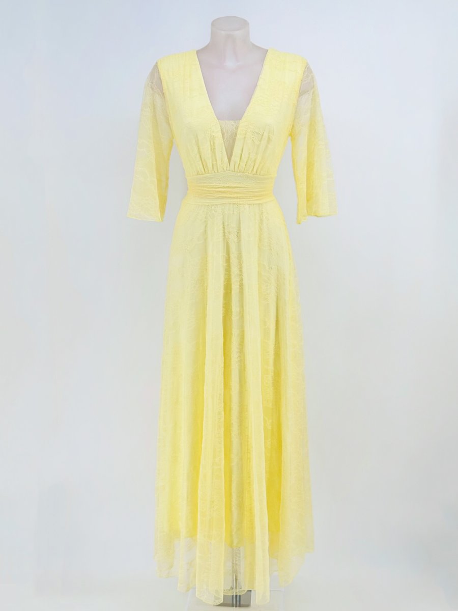 Vestido Tul Encaje Mangas - Imagen 6