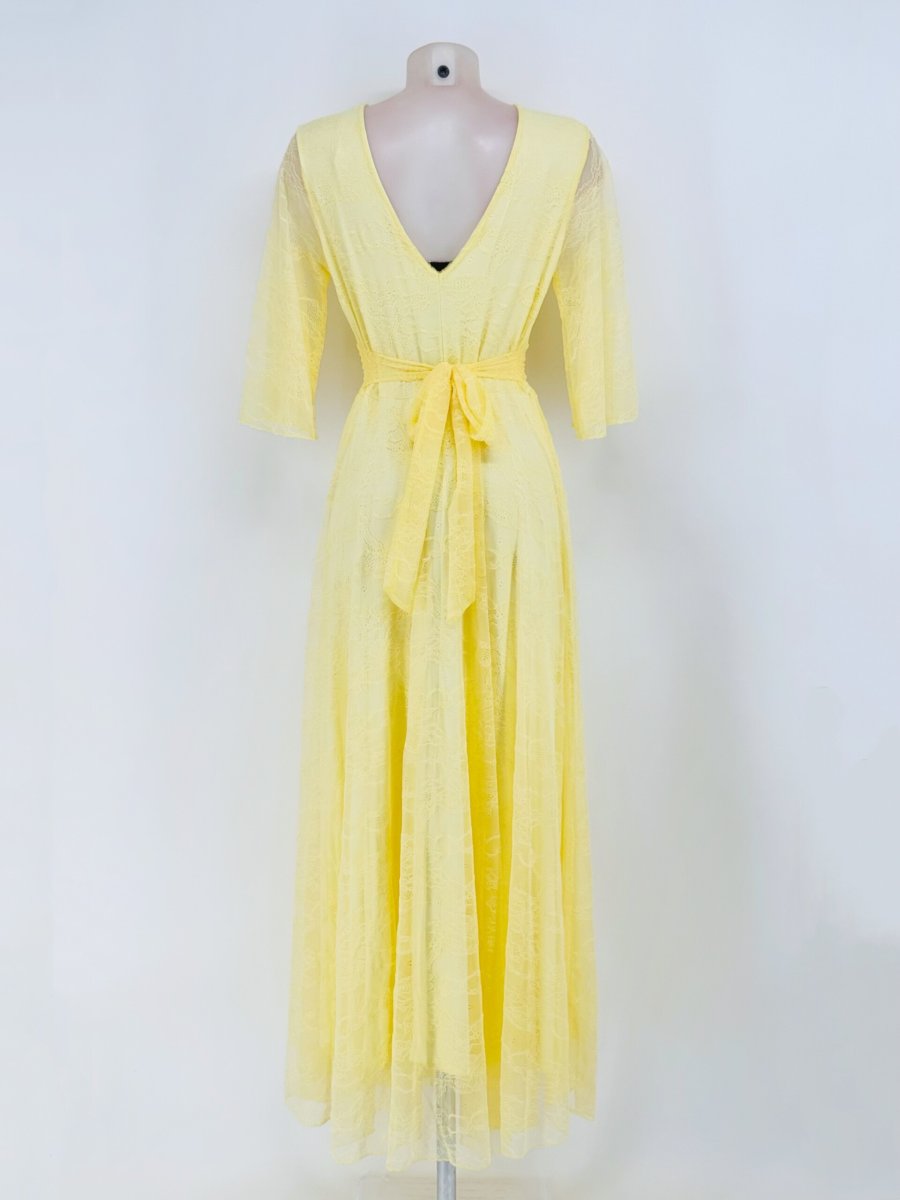 Vestido Tul Encaje Mangas - Imagen 8