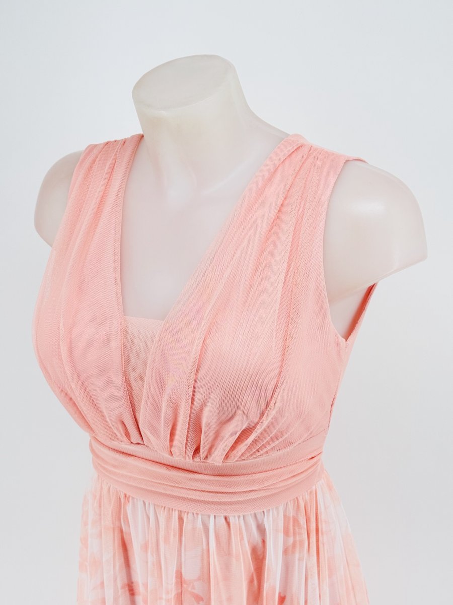 Vestido Tul Falda Estampada