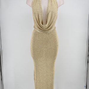 Vestido Punto Escote Cascada