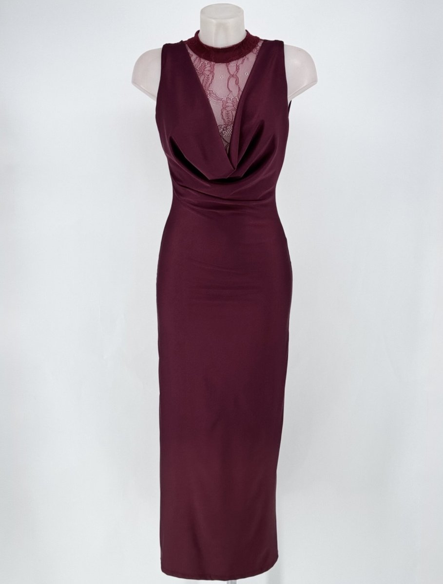 Vestido Seda Encaje Pecho - Imagen 5