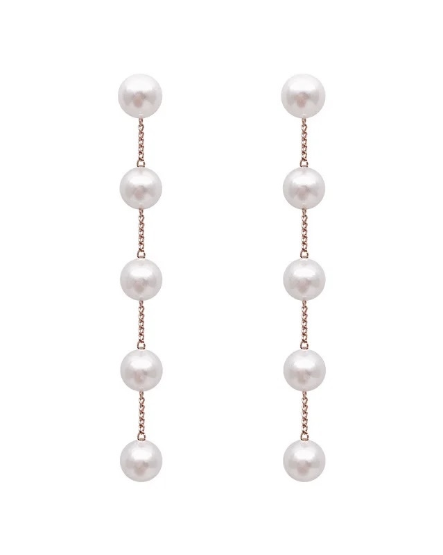 Pendientes Perlas Cadena - Imagen 3