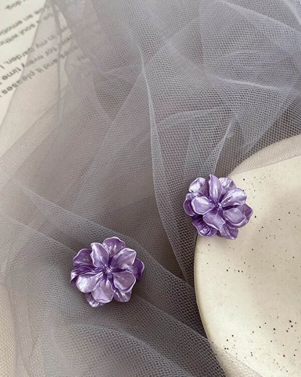 Pendientes Flor Nacarada - Imagen 5
