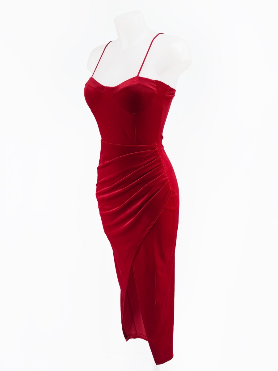 Vestido Corsé Tirantes Terciopelo - Imagen 4
