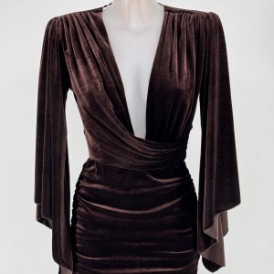 Vestido Terciopelo Mangas Amplias