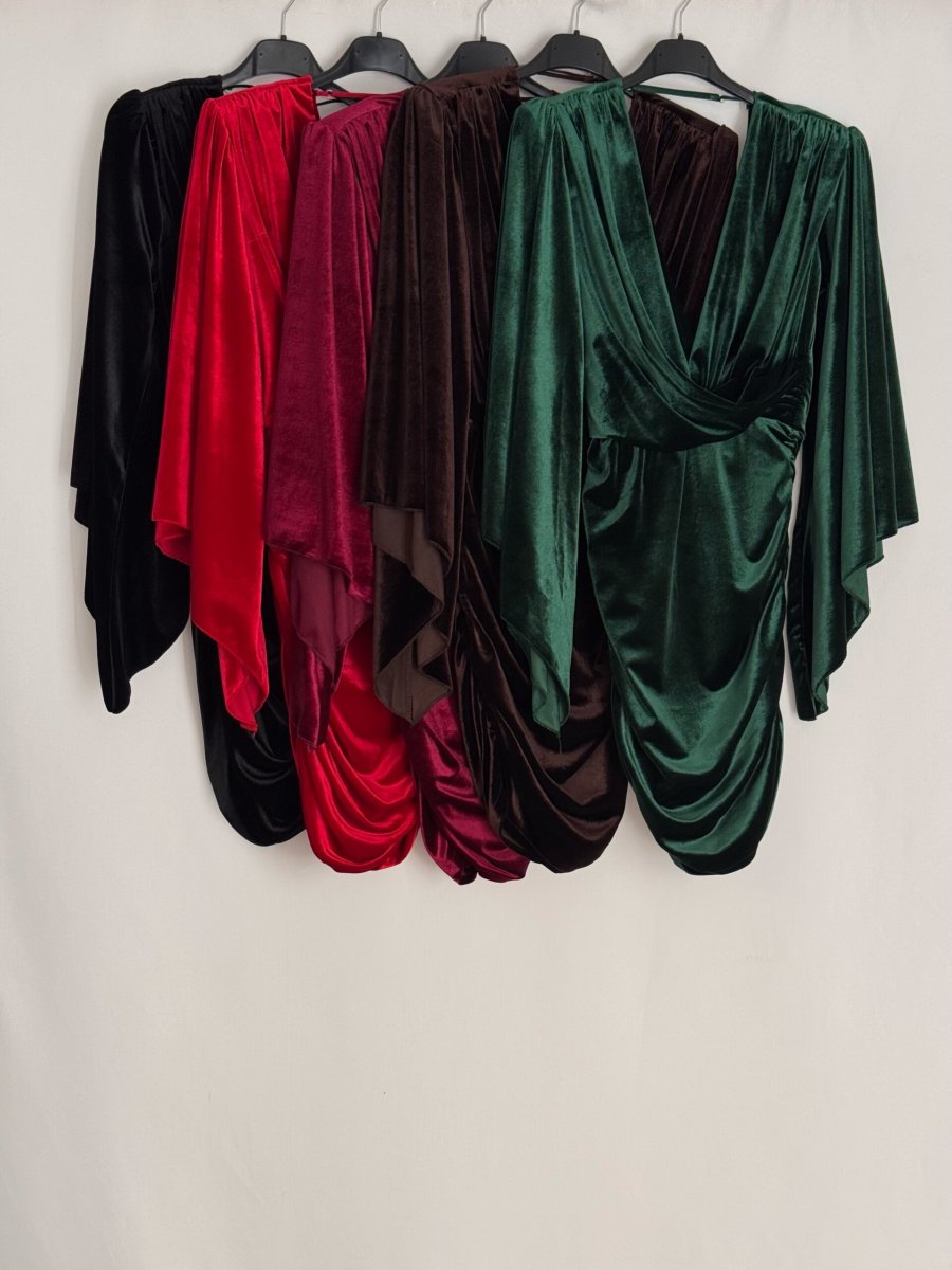 Vestido Terciopelo Mangas Amplias - Imagen 3
