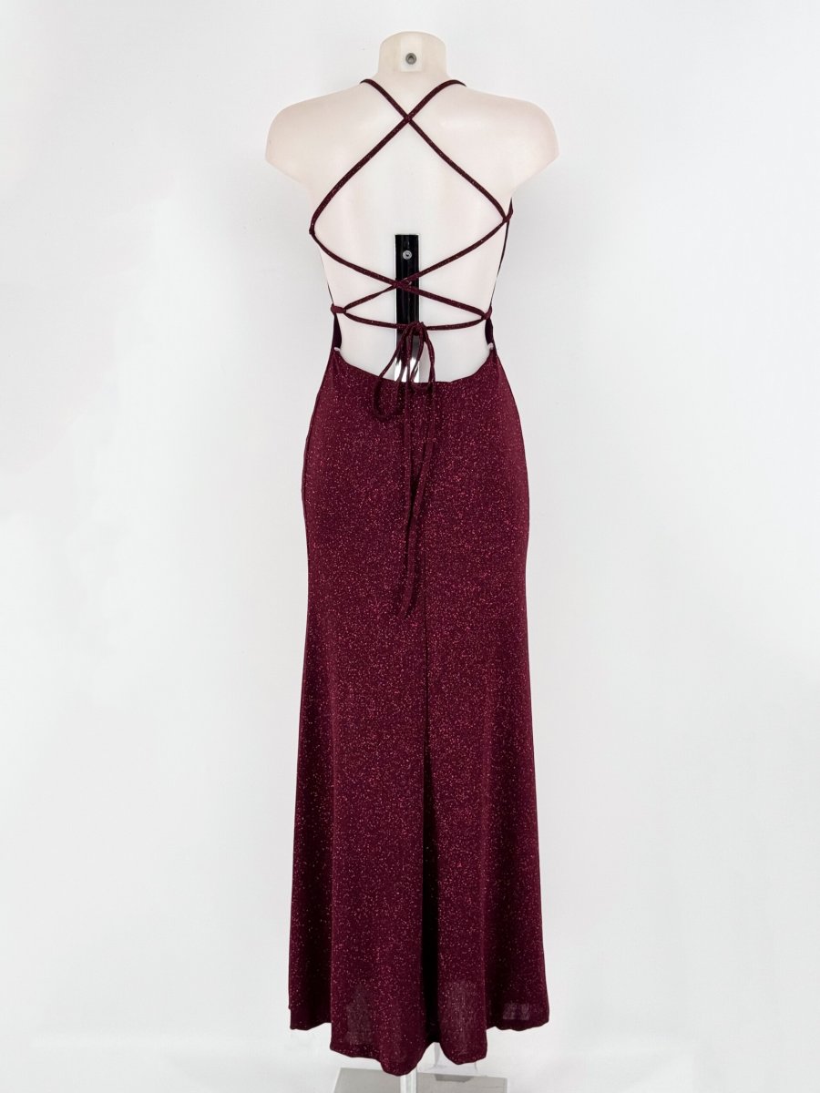 Vestido Lurex Espalda Cruzada - Imagen 3