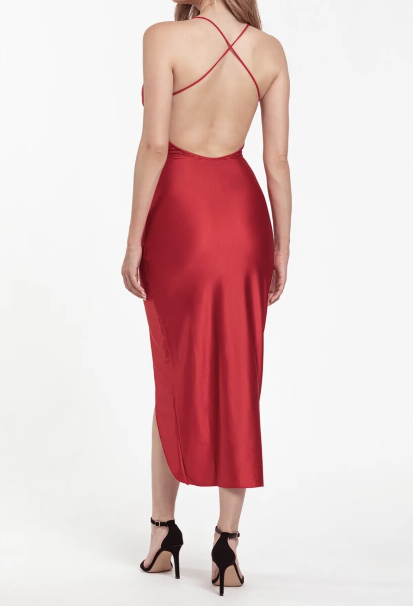 Vestido Nudo Tirantes Midi - Imagen 6