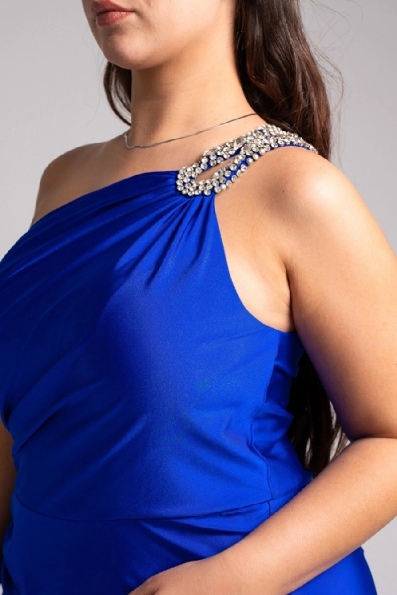 Vestido Asimétrico Sirena Seda Curvy - Imagen 8