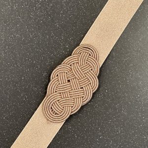 Cinturón Nudos Trenzados Oro Rosa
