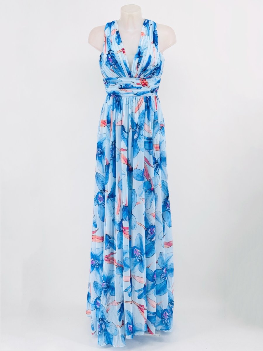 Vestido Escote Gasa Floral - Imagen 3