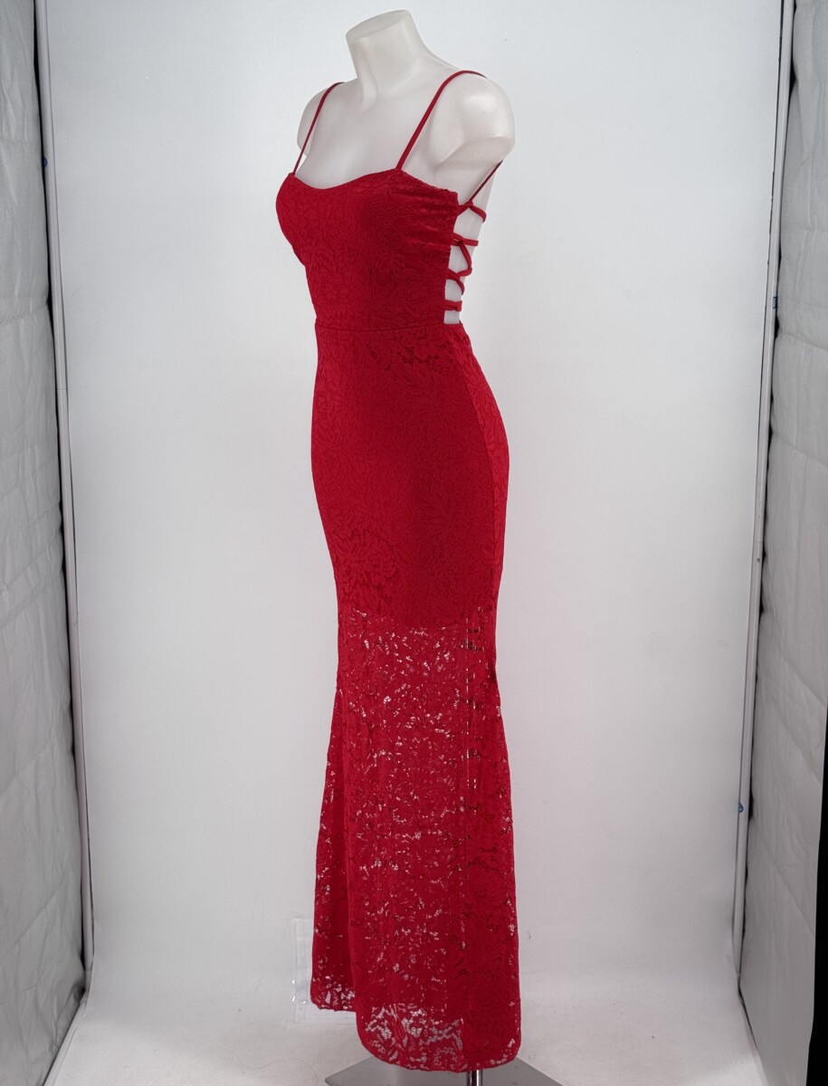 Vestido Encaje Sirena Espalda Cruzada - Imagen 4