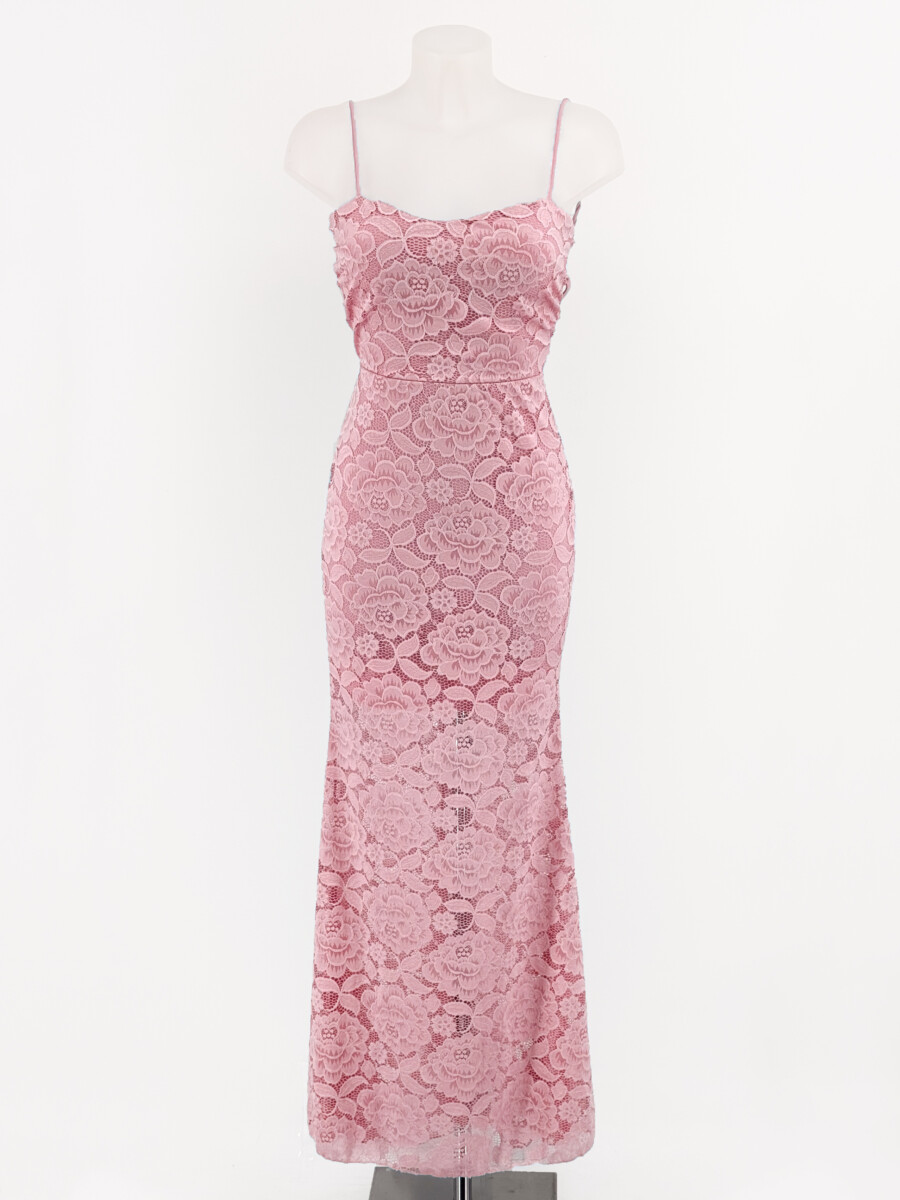Vestido Encaje Sirena Espalda Cruzada - Imagen 6