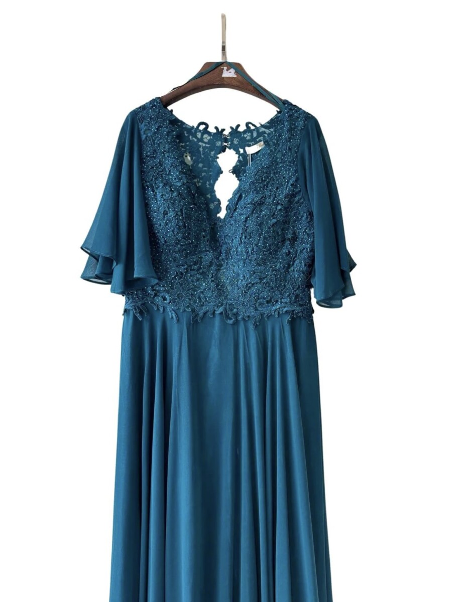 Vestido Encaje Espalda Mangas Curvy - Imagen 9