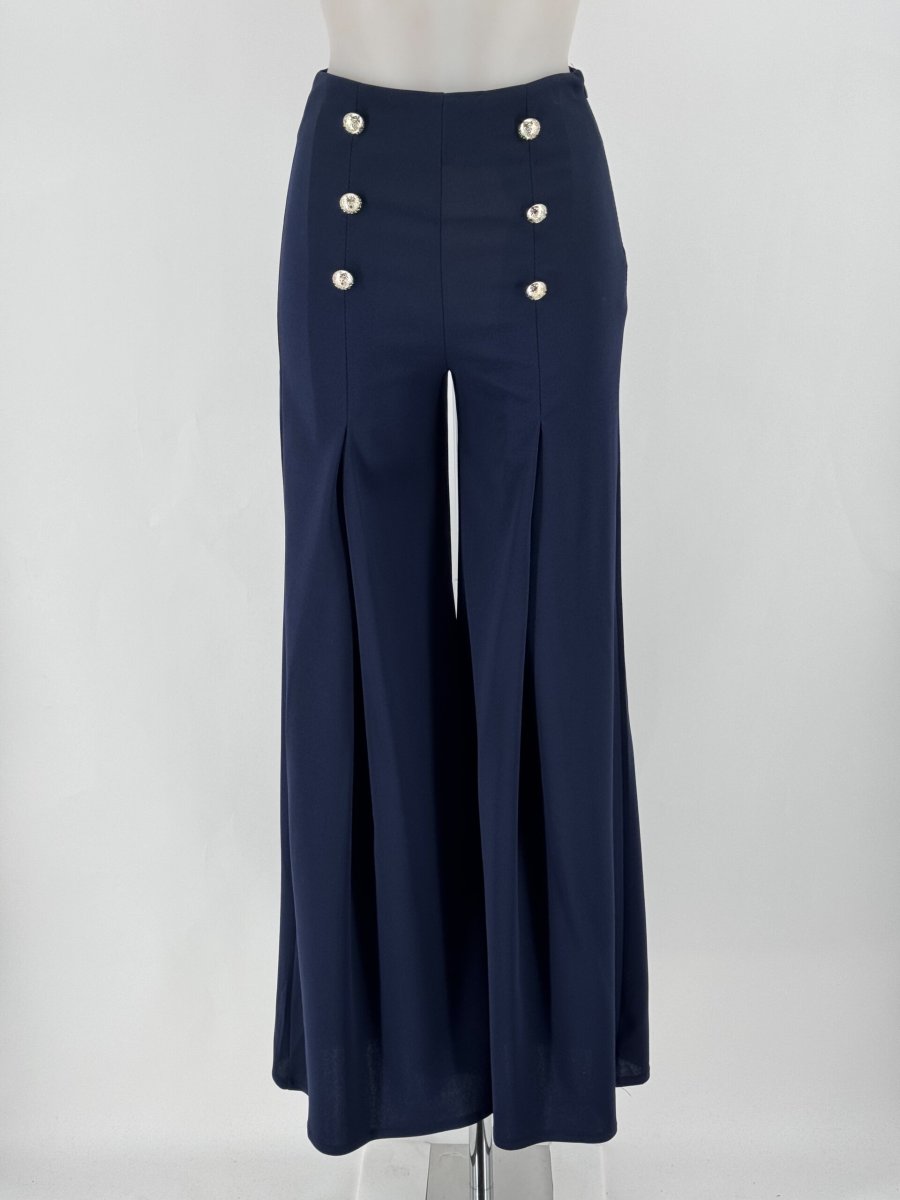 Pantalón Botones Pliegue Frontal - Imagen 8