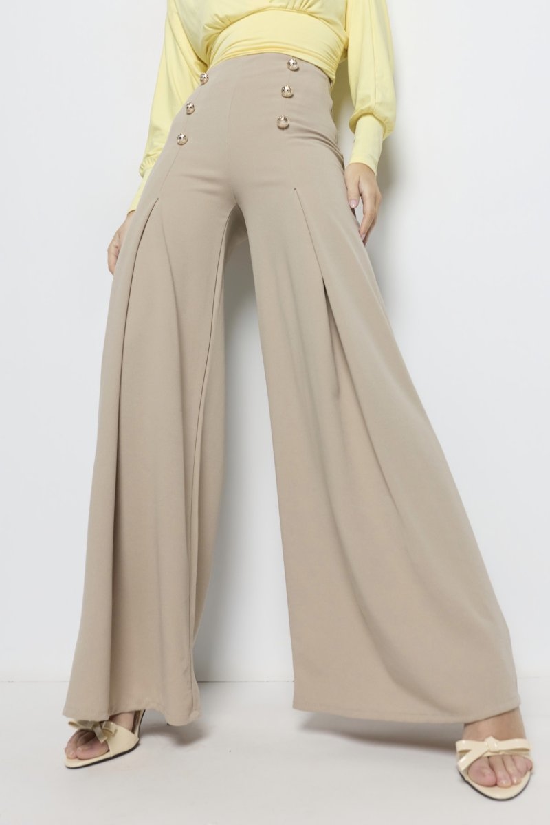 Pantalón Botones Pliegue Frontal - Imagen 5