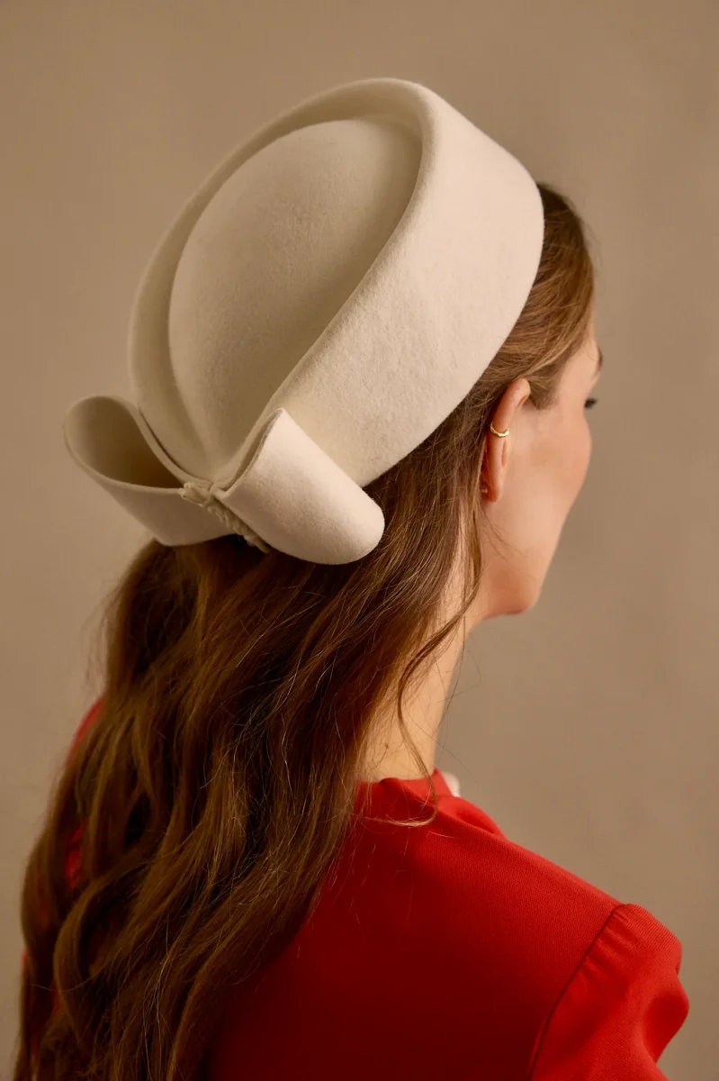 Tocado Casquete Olga blanco