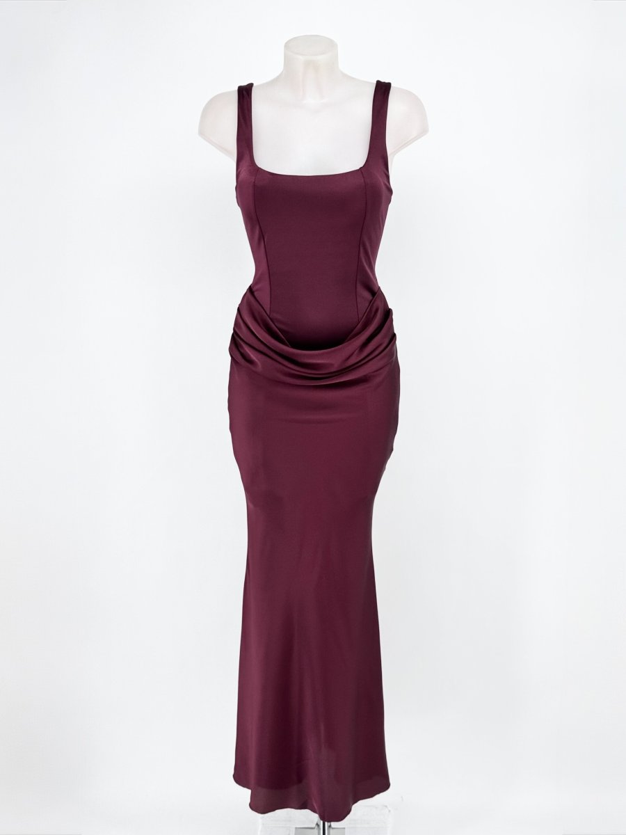 Vestido Falda Seda Cintura Cascada - Imagen 9