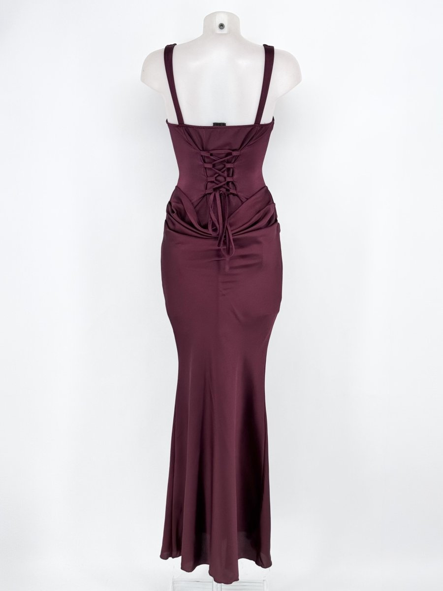 Vestido Falda Seda Cintura Cascada - Imagen 7