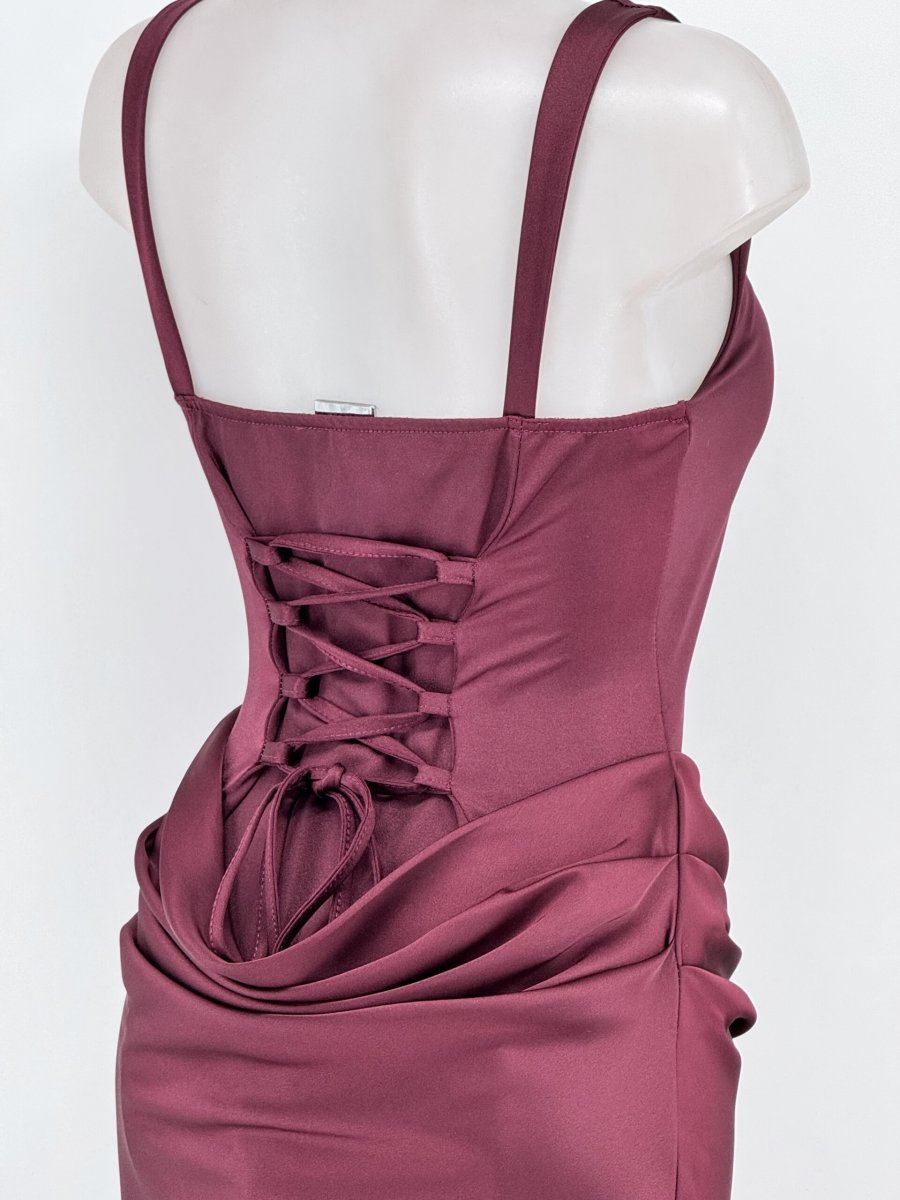 Vestido Falda Seda Cintura Cascada - Imagen 4