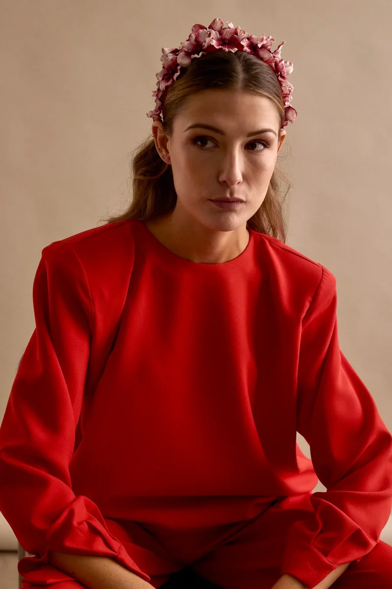 Diadema Margaza roja y blanca - Imagen 4