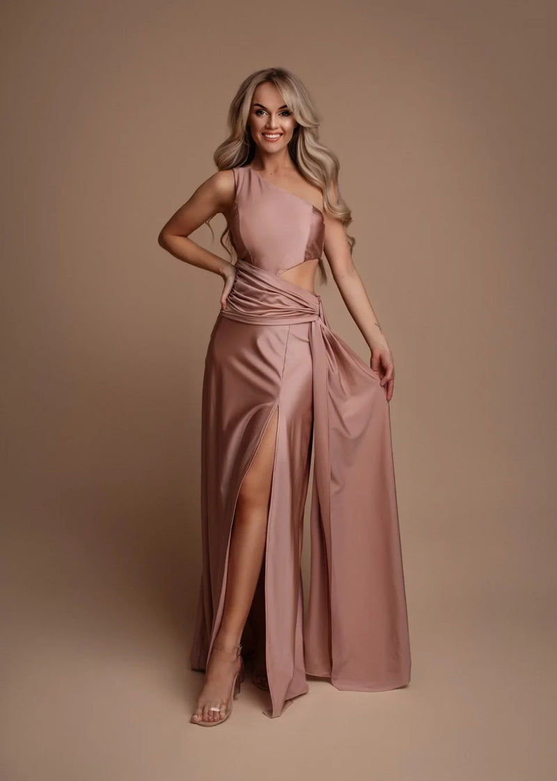 Vestido Asimétrico Abertura Lazada - Imagen 8
