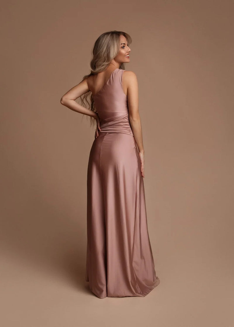 Vestido Asimétrico Abertura Lazada - Imagen 9
