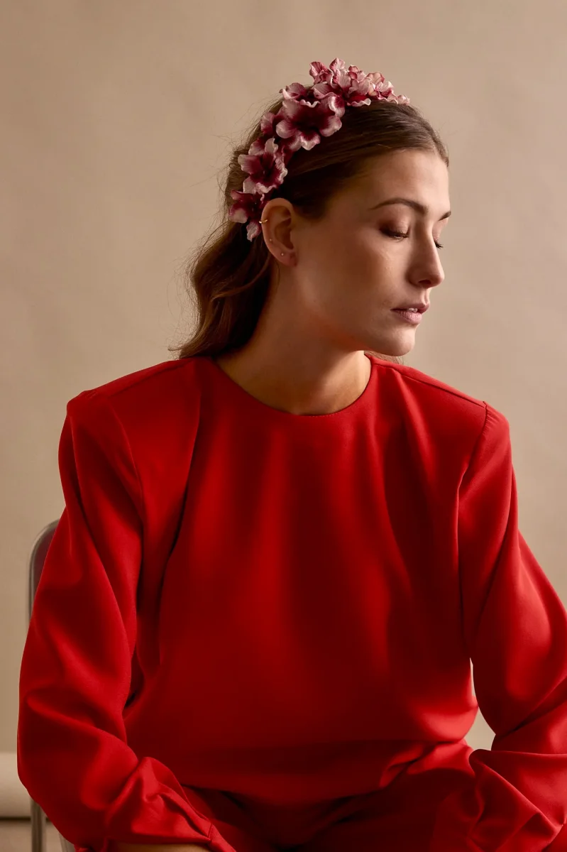 Diadema Margaza roja y blanca - Imagen 7