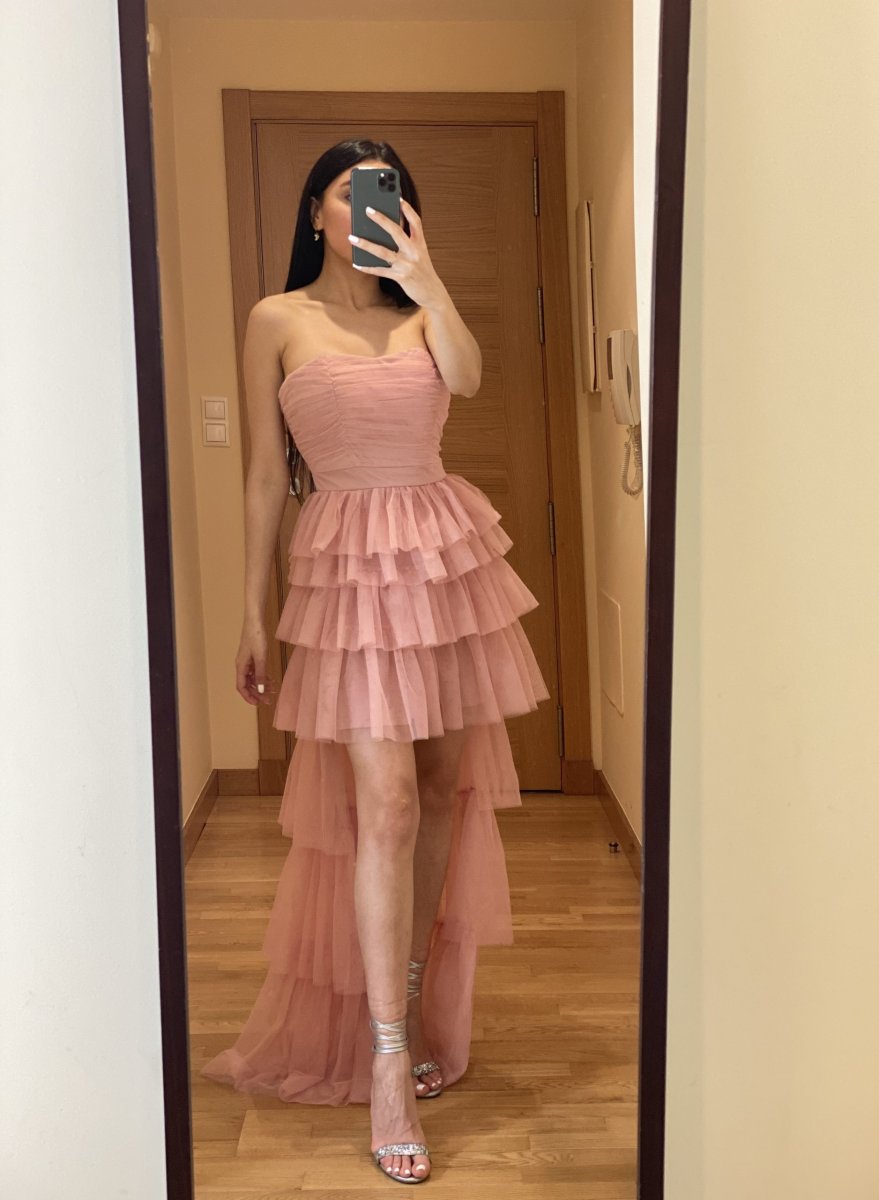 Vestido Tul Volantes Asimétrico - Imagen 9