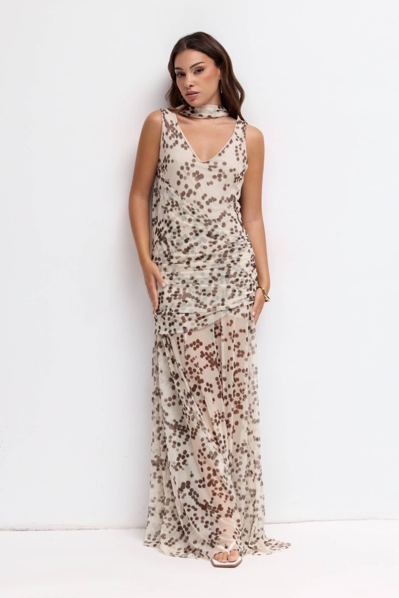 Vestido Tul Largo Lunares - Imagen 7