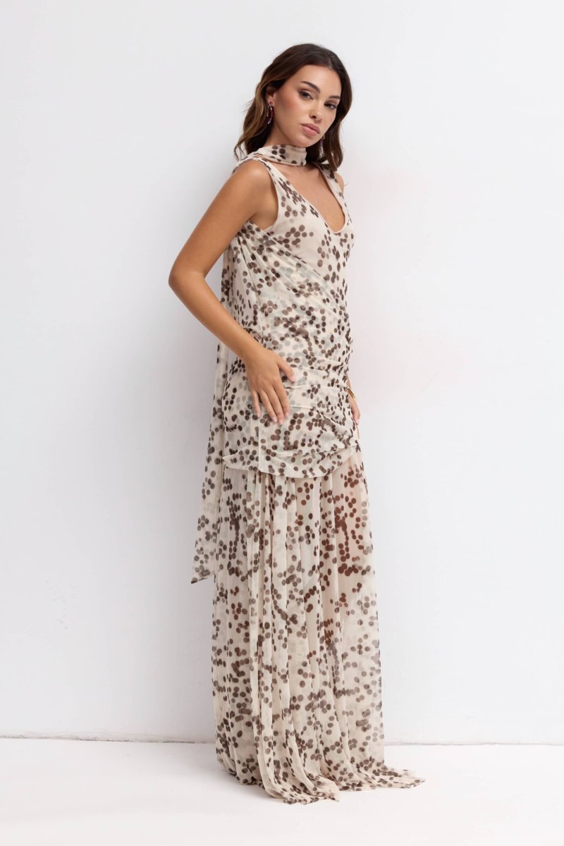 Vestido Tul Largo Lunares - Imagen 6