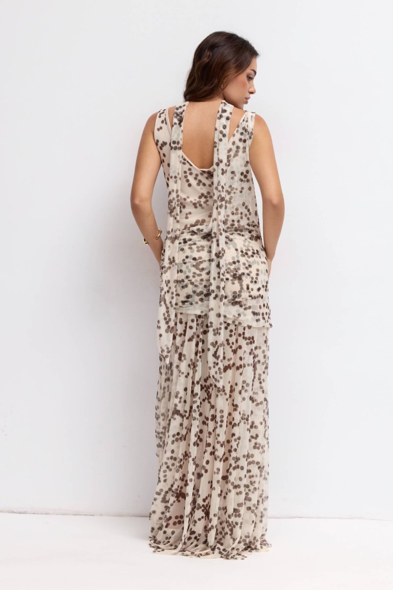 Vestido Tul Largo Lunares - Imagen 5