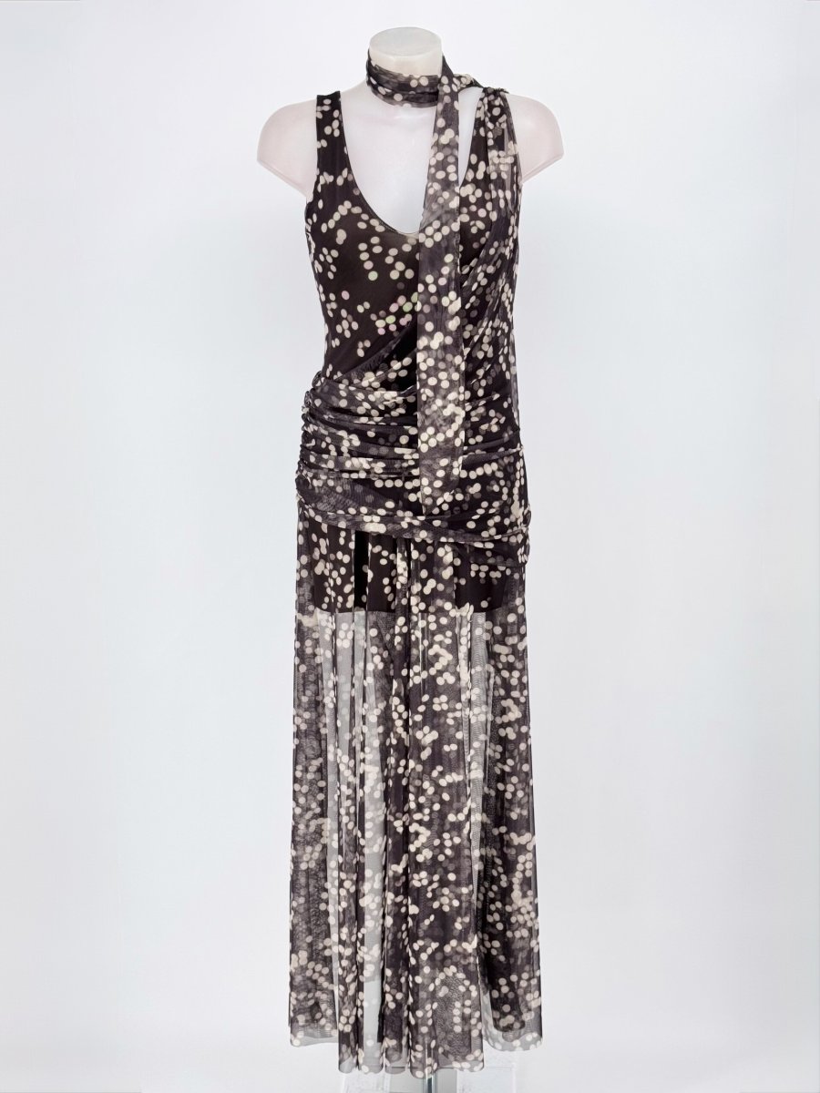 Vestido Tul Largo Lunares - Imagen 8