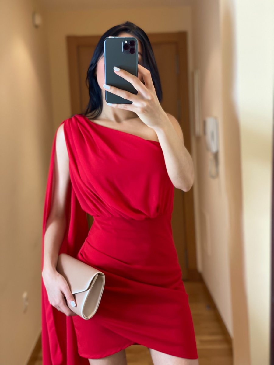 Vestido Corto Manga Gasa - Imagen 4