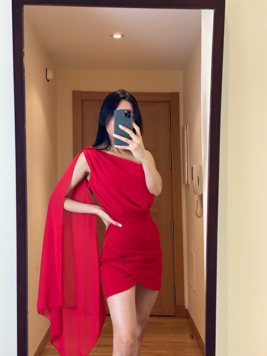 Vestido Corto Manga Gasa - Imagen 7